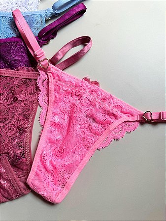 Tanga Love Ajustável em Renda Feminina REF 022