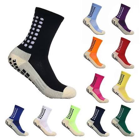 Meia Masculina Futebol Antiderrapante Cano Alto