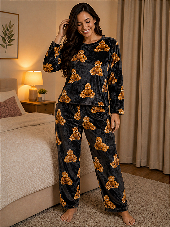 Pijama Adulto Super Quentinho de Fleece