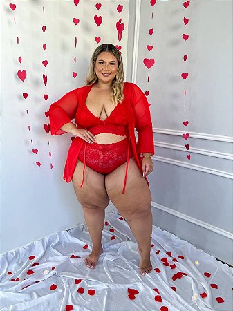 Robe de Tule Plus Size Dia dos Namorados