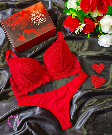 Conjunto de Lingerie Dia dos Namorados REF 4028