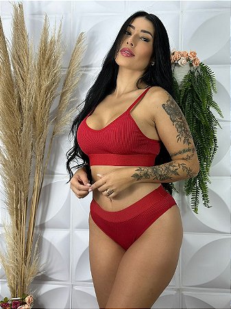 Conjunto Top e Calcinha Fio Ribaninha REF 133