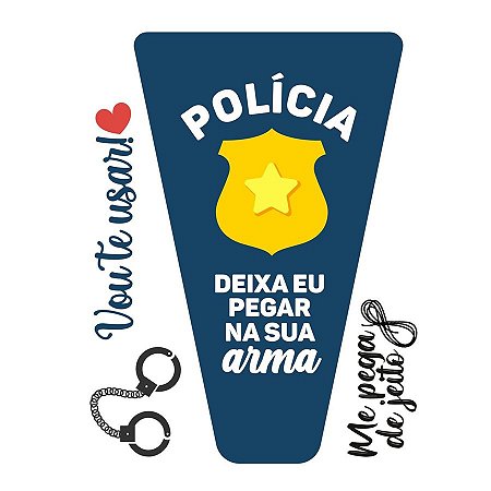 Sexy Tatoo Cartela de Tatuagens Temporárias Polícia 14,5 x 10 cm Sedux
