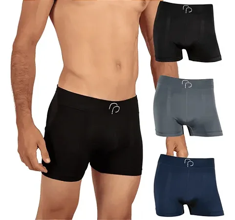 Cueca Boxer Masculina Sem Costura Confortável REF 154
