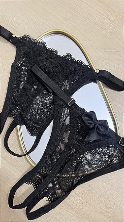 Calcinha Laço Apressadinha Plus Size em Renda de Regulagem