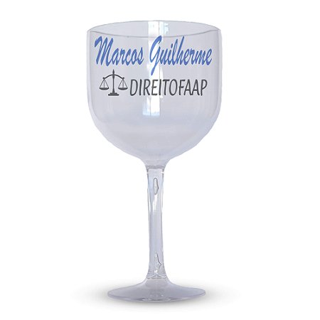 Taça de gin personalizada para baile de formatura e coquetel