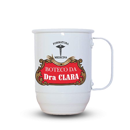 Caneca de alumínio personalizada para baile de formatura e coquetel
