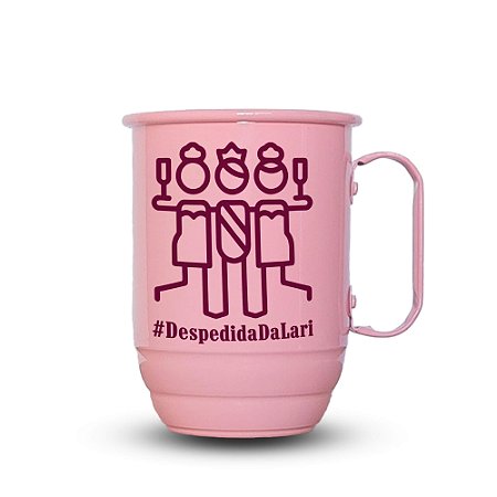 Caneca de alumínio personalizada para despedida de solteiro