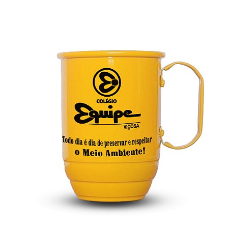 Caneca de alumínio personalizada para empresas e eventos