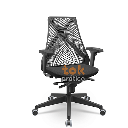 Cadeira Presidente Encosto Alto em Tela de Termoplastico Flexivel de Alta Resistência