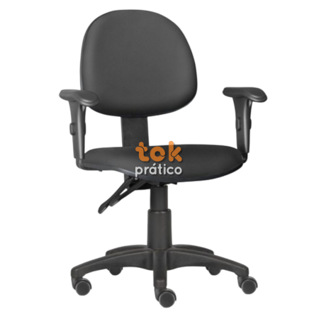 Cadeira Secretária Executiva Back System com Braços Reguláveis Preta