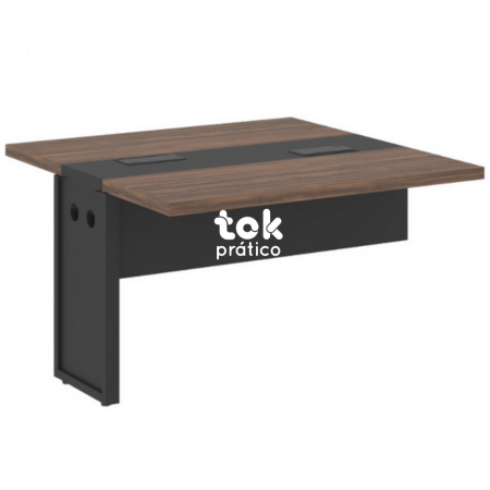 Plataforma de Trabalho Modular Dupla 1,20m Acoplar Tampo 40mm com Pé Quadro Aço