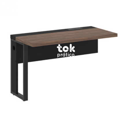 Plataforma de Trabalho Modular Simples 1,20m Acoplar Tampo 40mm Pé Quadro Aço