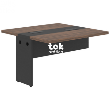 Plataforma de Trabalho Modular Dupla 1,20m Acoplar Tampo 40mm com Pé Painel