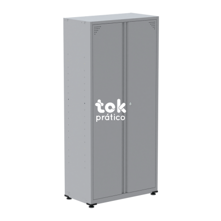 Armário de Aço 1,62m com 02 portas com chaves - 03 prateleiras internas