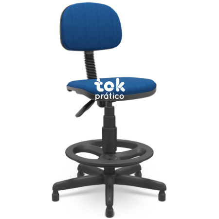 Cadeira Caixa Secretária Slim com Apoio para Pés Espuma Injetada