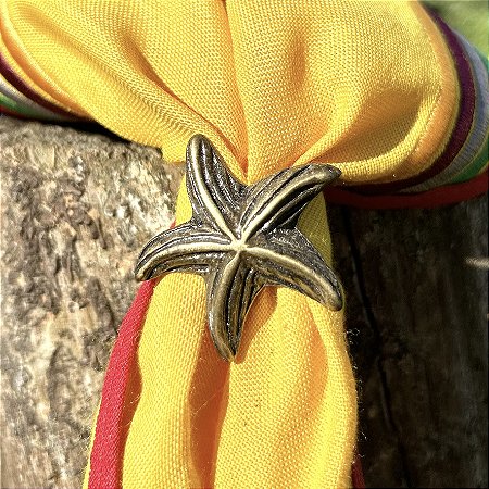 Arganéu/Prendedor DE LENÇO ESTRELA DO MAR