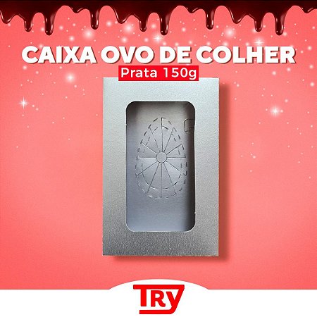 Embalagem Caixa Ovo De Colher Prata 150g - 1 Cv (10 Uni)