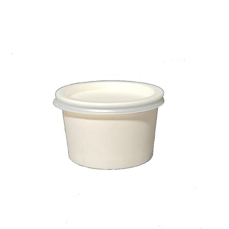 Pote Papel P/ Molho, Calda, Recheios, Sorvetes C/ Tampa 80ml