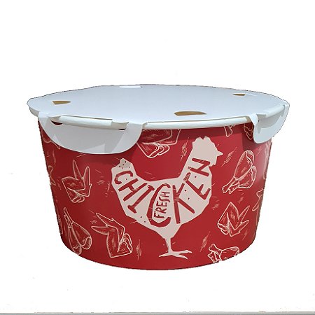 Balde De Papel RED P/ Frango Frito 2,2 LT (10 unidades)