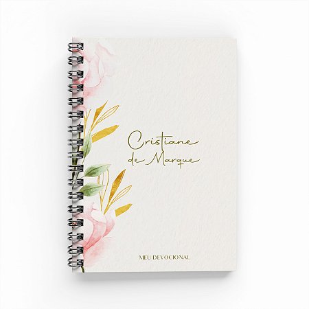 Caderno Devocional Personalizado - Floral Cris