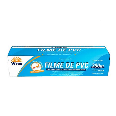 ROLO DE FILME PVC DE 28CMx300M - 1 UNIDADE