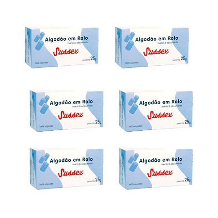 Kit de algodão em rolo 25 gramas Sussex