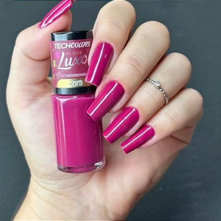 Esmalte  vermelho techocolors Cora coleção ai que luxo cor clochê