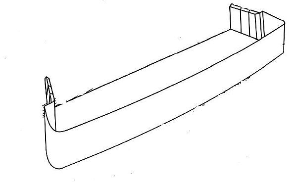 Prateleira Inferior Porta Freezer NR-BT47