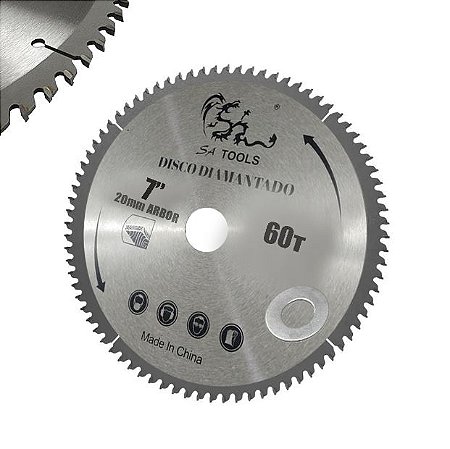 DISCO PARA SERRA 60T DENTE PONTA TUNGSTENIO(CAUIXA COM 10 UN.)