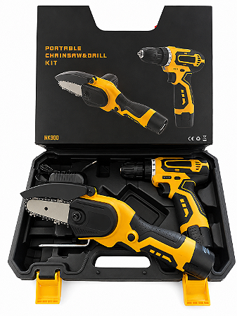 KIT2X1 PARAFUZADEIRA E MINI MOTOSSERA A BATERIA CX 5PCS