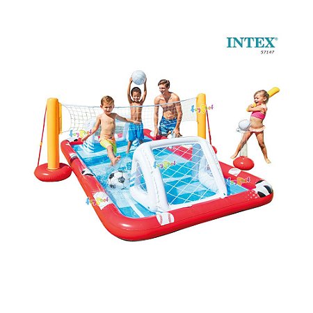 Piscina Playground Multi Sports Infantil Inflável Intex57147