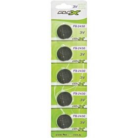 Pilha Bateria Botão FX-CR2430 CR2430 3v / Cartela com 5 unidades - Flex