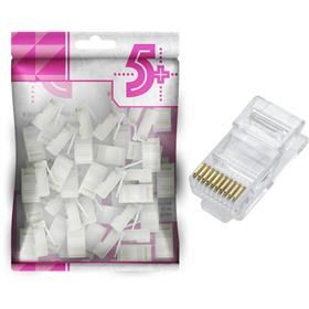 Plug RJ45 para Cabo de Rede / Cat5e 8x8 - Pacote com 100 Unidades