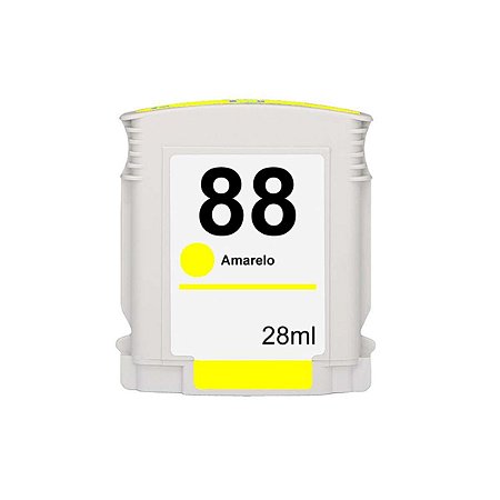 Compatível: Cartucho de Tinta 88 88XL C9393A C9393AL C9393AE para Impressora HP K550 K8600 K5400 / Yellow - 28ml