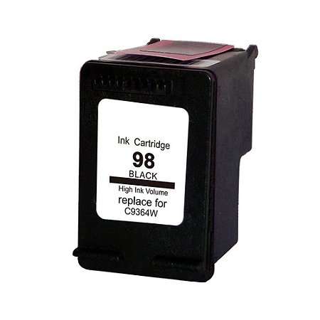 Compatível: Cartucho de Tinta 98 C9364WB para HP Deskjet Officejet Photosmart / Black 17ml