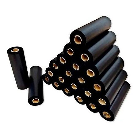 Ribbon Cera Black 110mm x 74m para Impressoras Argox / Zebra / Datamax / Elgin (Pct c/ 4 Unidades)