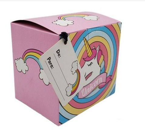 Embalagem Decorada para Caneca (Unicornio) - Pacote com 12 Unidades