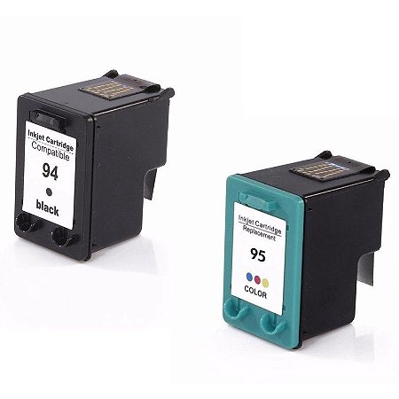 Compatível: Kit Colorido de Cartucho de Tinta 94 C8765WB e 95 C8766WB para HP PSC Deskjet Officejet Photosmart