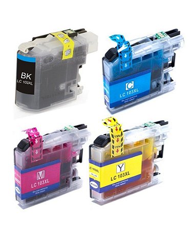 Compatível: Kit Colorido de Cartucho de Tinta LC-103BK LC-105BK LC-109BK para Brother 4310DW 4510DW 4710DW 4410DW