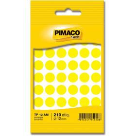 Etiqueta Redonda TP-12 12mm (Amarela) 210 Etiquetas - Pimaco