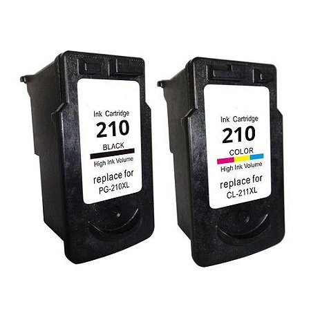 Compatível: Kit Colorido de Cartucho de Tinta PG210xl CL211xl p/ Canon MP490 MP495 MX320 MX340 MX350 MX360 MX420 IP2700
