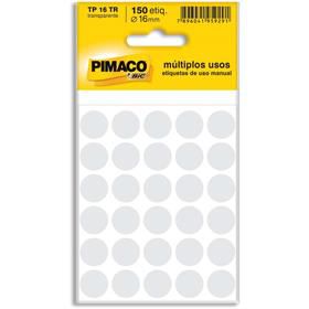 Etiqueta Redonda TP-16 16 mm (Transparente) 150 Etiquetas - Pimaco
