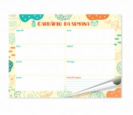 Planner Semanal Cardápio da Semana 23x17 C/24 Folhas
