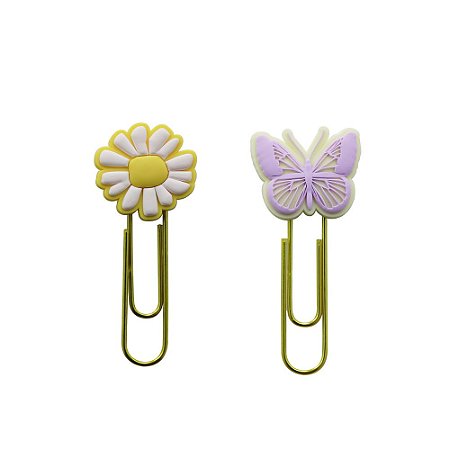 Clipes Soul Garden Margarida 7,5cm Blister com 2 unidades - Jocar Office