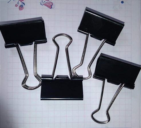 Prendedor Metal Binder Preto 32mm (Pacote com 4 unidades) - Jocar Office