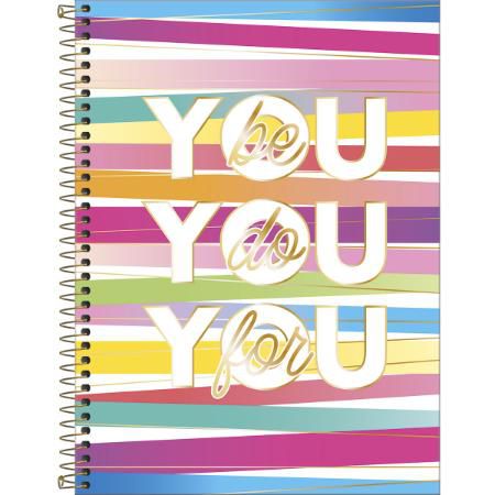 Caderno Espiral Capa Dura Universitário 1 Matéria Be Nice 80 Folhas Capa You You You