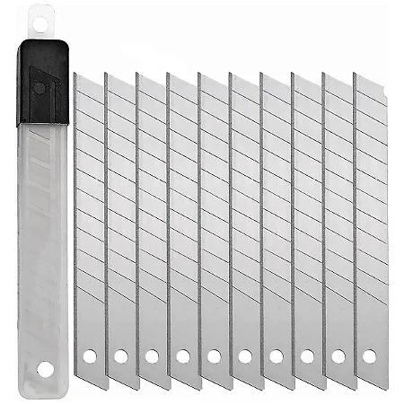 Blister com 10 Lâmina para Estilete 9mm Estreito Masterprint MP-453