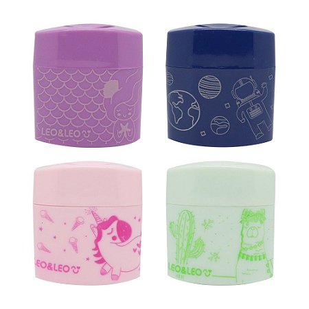 Apontador Duplo Stamp com Depósito Leo & Leo - Unidade