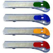 Estilete Largo 29BP Corpo Transparente com Clip Colorido - Cis (Unidade)